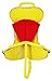 Stohlquist Infant PFD Life Jacket - Red + Yellow, 8-30 lbs - Coast Guard Approved Life Vest for Toddlers, Support Collar, Grab Handle, Fully Adjustable with Quick Release Buckle