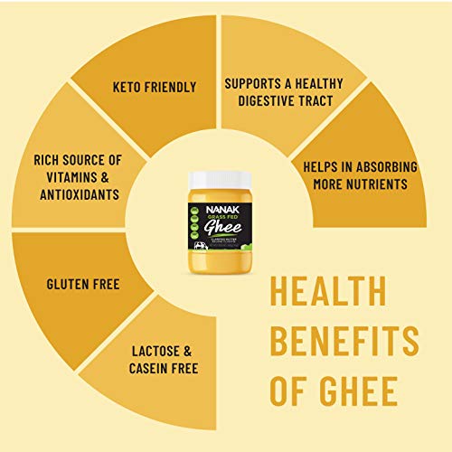 Nanak Grassfed Ghee, Clarified Butter, 14 oz., Pasture Raised, Lactose