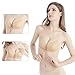Mousand Sticky Bra Strapless Backless Bra, Invisible Self Adhesive Reusable Bra Push Up Bras for Women