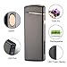 Windproof Arc Lighter X Plasma Lighters Rechargeable USB Lighter Electric Lighter for Cigarette Candle-with LED Display Power (Black)thumb 1