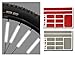 Jusmar Bike Reflectors Set - Bike Spoke Reflectors, Front and Rear Reflector Stickers - Make Your Bicycle More Visible to All Directions in The Dark. Fits to Spokes 14 and 15 Gauge (1.8-2.0mm)