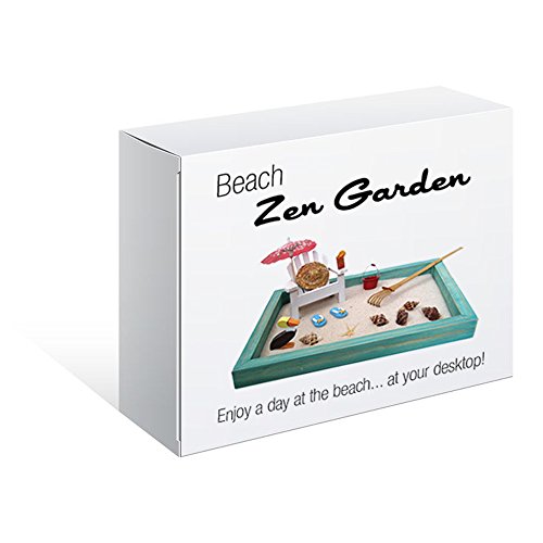 Beach Zen Garden, A Day at The Beach, Mini Desktop Sandbox for Meditation and Relaxation