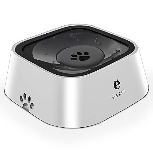 OKAWADACH Dog Water Bowl, Pet Water Bowl No-Spill Slow Water Feeder for Vehicle Carried