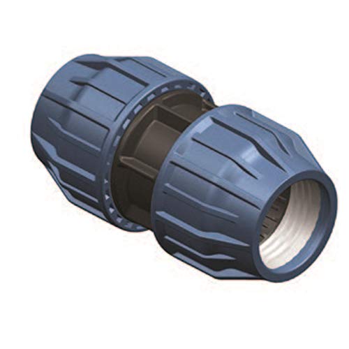 Elysee PP-Fitting, Klemmkupplung, Kupplung gerade für PE-Rohr, 16mm - 50mm, DVGW, Trinkwasserzertifiziert, Größe: 25mm