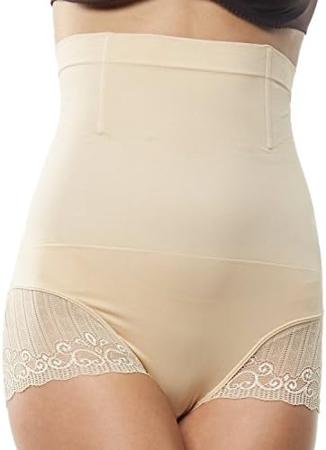 Beilini Women's High Waist Panty Brief Underwear Shapewear Tummy Control Nude XL