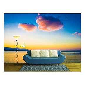 Fishing Boat with Fisherman at Sunset on KOH Samui - Removable Wall Mural | Self-Adhesive Large Wallpaper - 66x96 inches