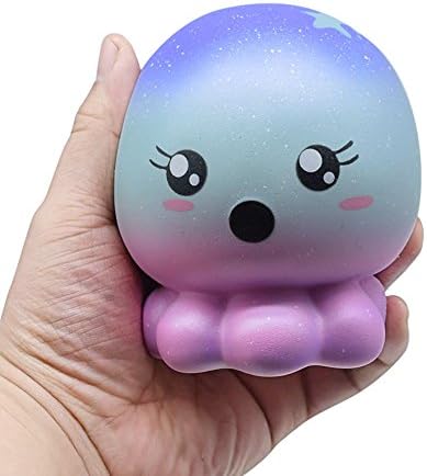 1PC Squeeze Toy, COOL99 Dream Starry Jellyfish Scented Squishy Slow Rising Squeeze Collection Cure Toy