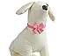 BINGPET BA2042 Bow Tie Crystal Boy Girl Dog Collar Designer Fancy Bling Rhinestone Collars for Dogs, Pink S