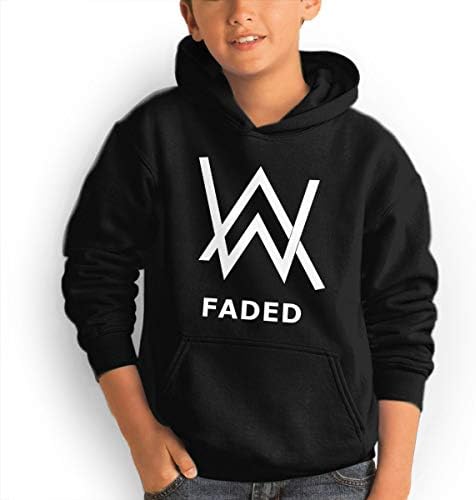 ATOPSHOP Alan Walker Teen Hooded Sweater with Pocket for Boys and Girls Black