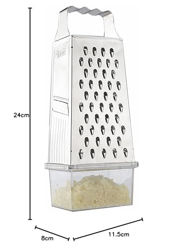 Ajanta Stainless Steel Slicer and Grater for Kitchen, with a Plastic Container, Silver 3