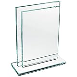 Sixtrees Deco Glass 5-Inch by 7-Inch Vertical Photo Frame