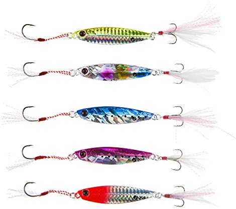 Hieagle 3D Fishing Lures kit with Box Spinner Spoon Swimbait Vibrating Jigging Freshwater Saltwater Fishing Tackle Lures and Baits 30g 7cm