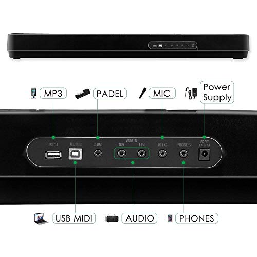 Mugig MKB-8891 61-key Keyboard Piano, Portable Electric Keyboard Piano with Sheet Music Stand, 3 Intelligent Education Teaching Mode, Dual Power Supply - Thumbnail 4