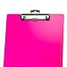 Officemate Transparent Plastic Clipboard, Letter Size with Ruler Markings, Neon Pink (83009)