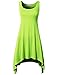 H2H Womens Scoop Neck Sleeveless Asymmetrical Hem Solid & Tie Dye Tunic Top