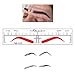 CHOOSE-IT Eyebrow Ruler Sticker Microblading Stencils Eyebrow Shaping Stencils Microblading Supplies Disposable Adhesive Eyebrow Template Permanent Makeup Measure Tool 50Pcs Different Shapes(5 Shapes)