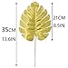 Warmter 20 Pcs Golden Palm Fronds Tropical Palm Leaves Palm Tree Leaves Artificial for Wedding Party Decoration