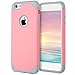 AILUN Phone Case for iPhone 6s iPhone 6 Soft Interior Silicone Bumper Hard Shell Solid PC Back Shock-Absorption Skid-Proof Anti-Scratch Hybrid Dual Layer Slim Cover Pink