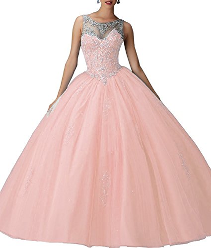 BessDress Gorgeous Long Prom Dreses Girls'Ball Gown Beads Quinceanera Dresses BD084 - Thumbnail 4