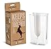 The Original PoopBags PoopChute Pet Waste Bag Wall Mounted Dispenser with 4 Free Rolls, 60 8x13 Poop Bags Included - Dual Patented, White