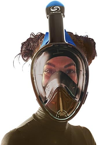 Full Face Snorkel Mask – 180° Panoramic Underwater View Diving Mask – Anti-Fog, Anti-Leak Snorkel Gear – Easybreath Snorkeling Mask for Adults, Kids with Longer Snorkeling Tube and Waterproof Earplugs