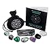 Crystals for Protection/EMF -8 pc Pocket-Sized Crystal Healing Set - Obsidian, Fluorite, Malachite, Hematite, Amethyst, Tree Agate, Clear Quartz + Black Tourmaline Specimen + Informational Guide