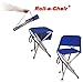 Camp Time Roll-a-Chair, Extra Portable Folding Design, Quality USA Made, Blue seat, Aluminum alloy legs.