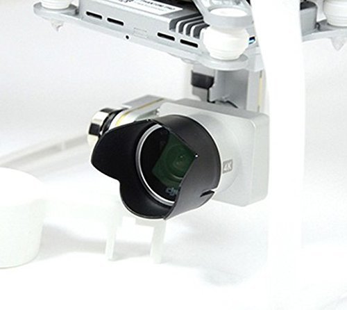 Anbee Carbon Fiber Camera & Gimbal Guard + Lens Hood + Lens Cap Bundle for DJI Phantom 3 Pro & Advanced