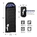 egoz Easy to Carry Blue Warm Adult Sleeping Bag Outdoor Sports Camping Hiking with Carry Bag (Black)