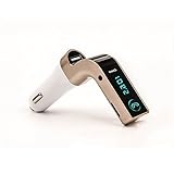 EASYOWN G7 Wireless In-Car Bluetooth Talking & Music Streaming USB Adapter Car Charger with FM transmitte