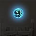 WANGZHIMING Removable 3D Luminous Blue Light Earth American Plate Pattern Self-Adhesive DIY Glowing Planets Wall Sticker for Kids' Room Nursery Living Room Home Decoraions