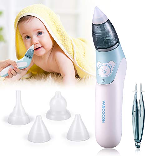 Flend Nasal Aspirator Baby Nose Cleaner Electric Ear Wax Remover with 4