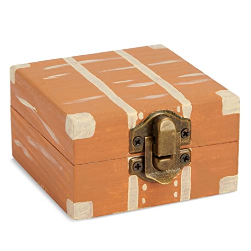 12 Pack Small Wooden Boxes For Crafts, Unfinished Wood Jewelry Boxes