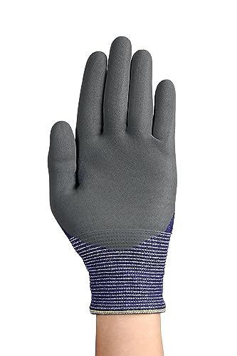 Ansell HyFlex 11-561 Schnittschutz-Handschuhe, Atmungsaktive Nitril-beschichtung, Höchste Weiterreißfestigkeit, Dünne Arbeitshandschuhe Herren Damen, Waschbare, Blau, Größe L (1 Paar) thumbnail 3