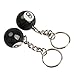 Sky Fish Key Ring Billiards Keychain Magic 8 Keyring Ball Charm Keyring Novelty Gift Toy Cute creative and use of a wide range 25MM No.8 black 2pcs
