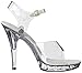 Ellie Shoes Women's M Brook Platform Sandal, Clear, 5 M US