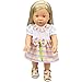 HappyBB Baby Doll Clothes Skirt Fits 14-16 inches American Girl Doll - White + Rainbow Color Skirt