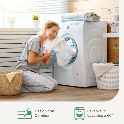 Novilla Topper 160x200, Topper Matrimoniale in Memory Foam e Schiuma in Fibra di Bambù 5cm，Favorisce la Ventilazione e la Permeabilità All'aria, Buon Supporto, Eccellente Fascia Elastica Antiscivolo