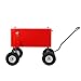 Clevr 80 Quart Wagon Cooler Rolling Party Ice Chest, Red, w/Long Handle and 10