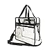 Clear Tote Bag Compliant with NFL & PGA Stadium Security Approved- 12'' x 12'' x 6'' - Sturdy PVC Transparent Bag