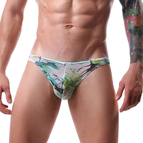 Men's Fashion Low-Rise Swimming Briefs Bikini Swimwear,Print Contour Pouch Greek Bikini Swimsuit