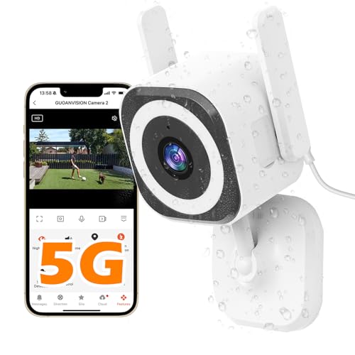 41iGqonfclL Guoanvision 5G 2K Kamera Überwachung Aussen/Innen, Überwachungskamera Wlan Camera Indoor/Outdoor, Babyphone Mit App, Hundekamera, Ip66 Wasserdicht, 2-Wege-Audio, Auto-Zoom, Sd &Amp;Cloud-Speicher