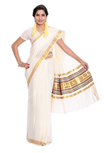 Kerala kasavu Cotton Saree with Blouse