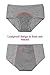Phennie's Womens Big Girls Menstrual Period Briefs Teen Girls No Leak Underwear Pack of 4 Grey XXL