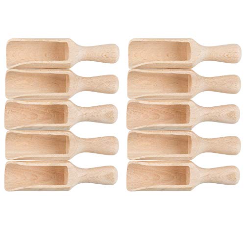 Smart-Planet Gewürzschaufel Set 10 Stück - Mini Gewürzlöffel ca. 8 cm - Füllschaufel Holz - Holzschaufel - Holzlöffel… – Bild 5