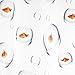 iDesign Bubble Fish Shower Curtain, 72 x 72, Orange
