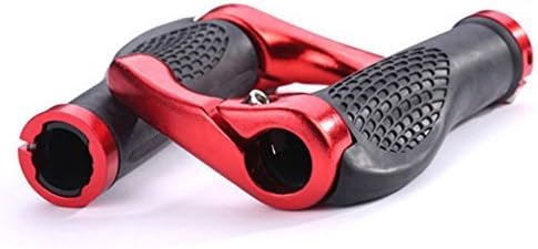 Pro Bike Grips | 5 Inch Comfiest Bicycle Handlebar Rubber Grip | Anti Slip, Comfort Grip, Ergonomic Design, Shock-Absorbent | Rubber and Aluminium Alloy Material | Red | 498.3
