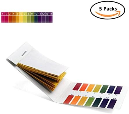 PH Test Strips,PH1-14 Test Paper for Saliva Urine Water Soil Testing Universal Application by Shellvcase,5 Packs of 400 Strips