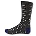 Grey Submarine Dress Socks - Great Design - One Size Fits Most - Grey Sock with Navy Heel and Toe