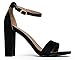 Strappy Chunky Block High Heel - Formal, Wedding, Party Simple Classic Pump - Shirley by J.Adams,Black,9 B(M) US